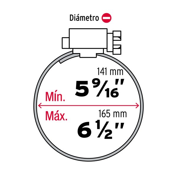 44253 - Bolsa c/5 abrazaderas sin fin reforzadas #96,5-9/16 - 6-1/2'