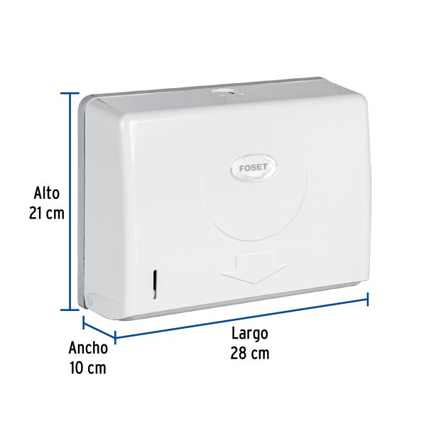 45740 - Dispensador junior p/toallas de papel, blanco, Foset Basic