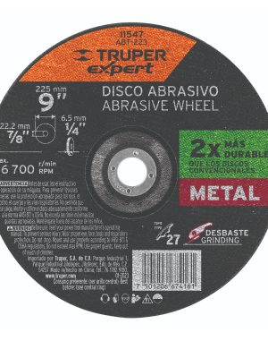 11547 - Disco Tipo 27 de 9' x 6.4 mm desbaste de metal, Expert