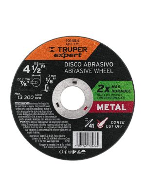 ABT-335.jpg 101454 - Disco para corte de metal 4-1/2' tipo 41, Truper Expert