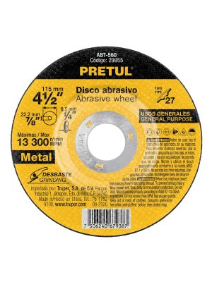 ABT-560.jpg 29955 - Disco Tipo 27 de 4-1/2' x 6.2 mm desbaste de metal, Pretul