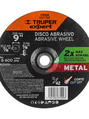 ABT-782.jpg 11554 - Disco Tipo 42 de 9' x 3.2 mm corte metal, Truper Expert