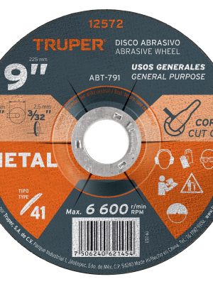 ABT-791.jpg 12572 - Disco de 9' para corte de metal, tipo 41, Truper