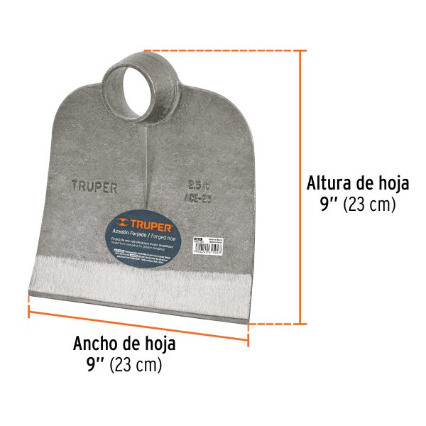 10361 - Azadón Centroamericano 2.5 lb, sin mango, TRUPER