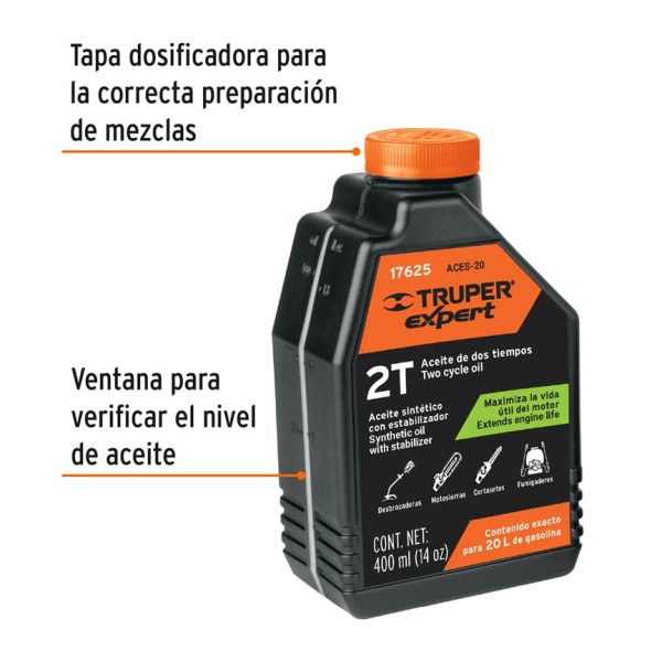 17625 - Aceite sintético para motor de 2 tiempos, 400 ml