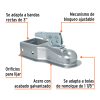 44443 - Acoplador para remolque, para bola de 1-7/8', Truper