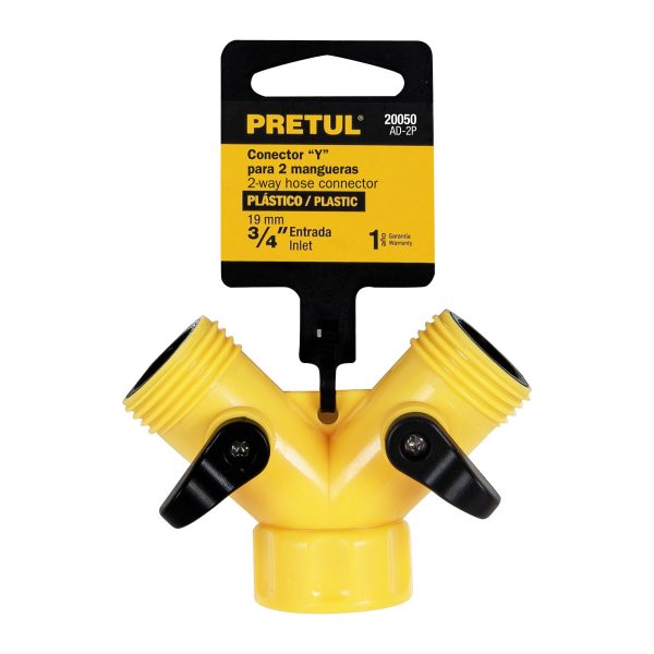 20050 - Conector 'Y' 3/4' plástico para manguera, Pretul