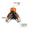 102248 - Conector 'Y' 3/4' metálico con recubrimiento para manguera
