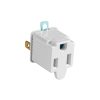 46255 - Adaptador 3 a 2, blanco, a granel, Volteck