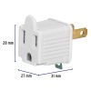 46255 - Adaptador 3 a 2, blanco, a granel, Volteck