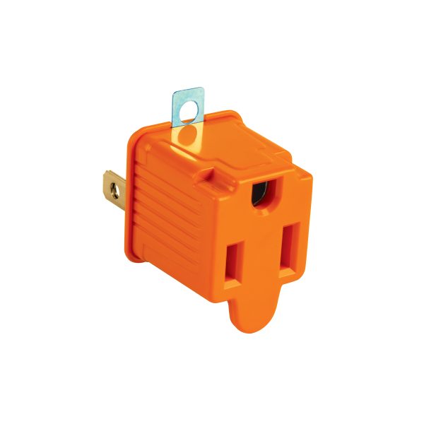 46256 - Adaptador 3 a 2, naranja, a granel, Volteck
