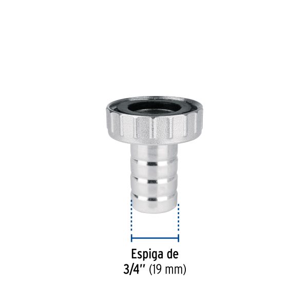 49825 - Adaptador de latón 1/2' para manguera, Foset
