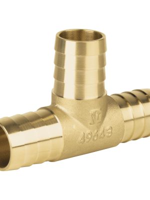 49643 - Tee inserción macho latón 1' para poliducto negro, Foset