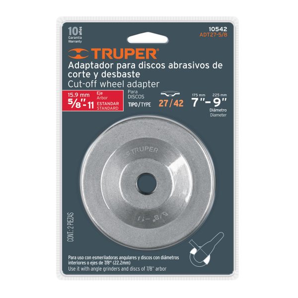10542 - Adaptador para discos abrasivos 7' a 9', tipo 42, 5/8-11