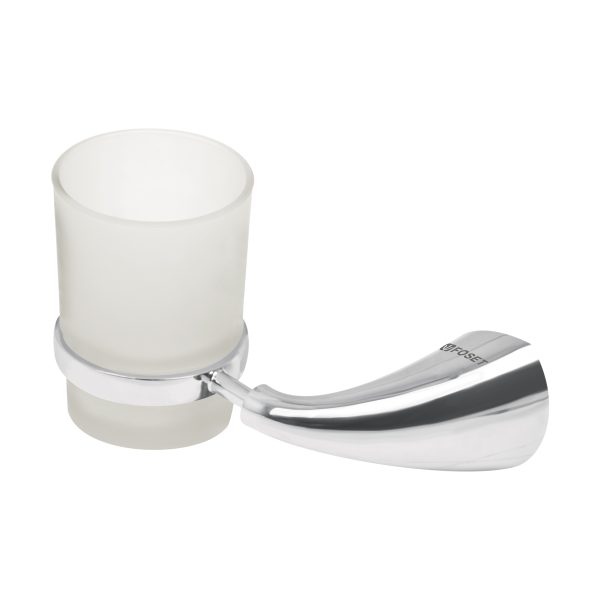 49632 - Portavaso cepillero metálico con vaso de vidrio, Foset Aero