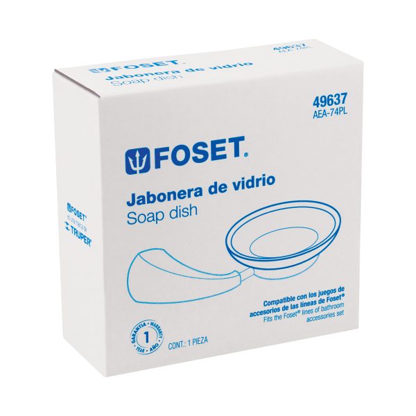 49637 - Plato de vidrio de repuesto para jabonera, Foset Aero