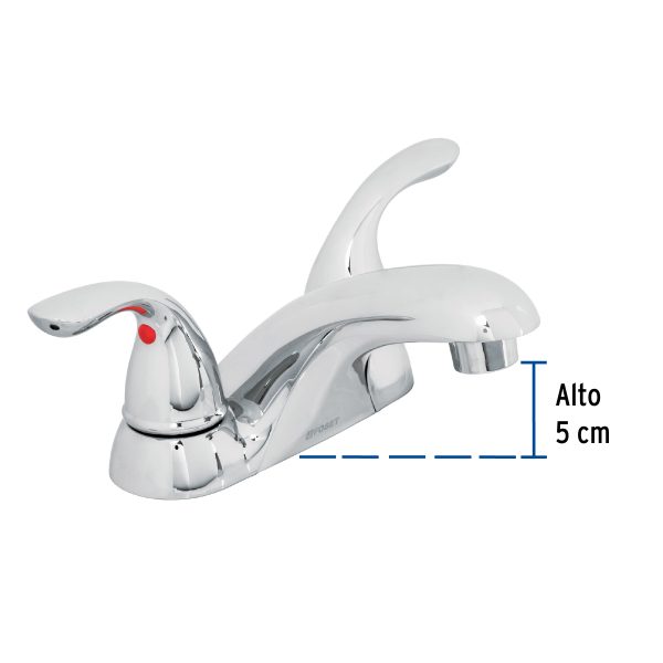 49763 - Mezcladora 4' nariz larga para lavabo, Foset Aero