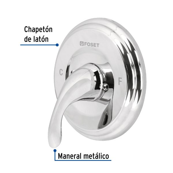 49767 - Monomando para regadera, cromo, AERO