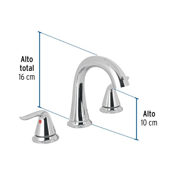 44899 - Mezcladora lavabo taladros separados, cromo, FOSET AERO