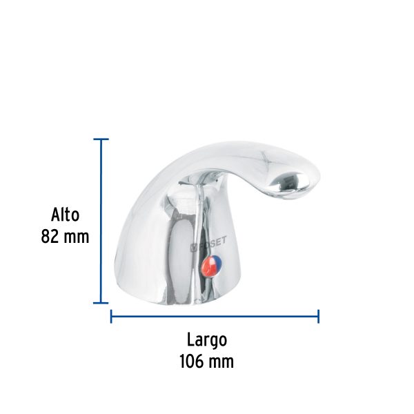 45240 - Maneral de palanca p/monomando fregadero AEF-82, cromo,Aero