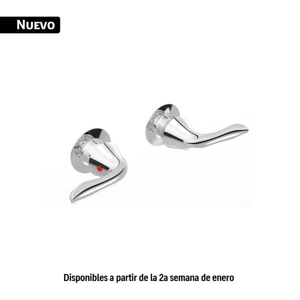 44905 - Juego manerales para regadera, cromo, FOSET AERO