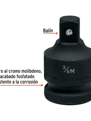 AI-5254FC1.jpg 100906 - Adaptador de impacto 1/2' (H) x 3/8' (M), Truper
