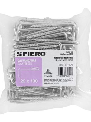 44991 - Bolsa con 144 alcayatas roscadas de 22 X 100, Fiero