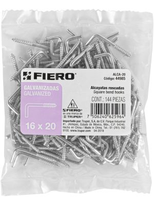 44985 - Bolsa con 144 alcayatas roscadas de 16 X 20, Fiero