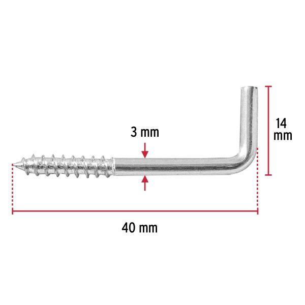 44986 - Bolsa con 144 alcayatas roscadas de 18 X 50, Fiero