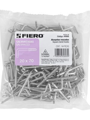44988 - Bolsa con 144 alcayatas roscadas de 20 X 70, Fiero