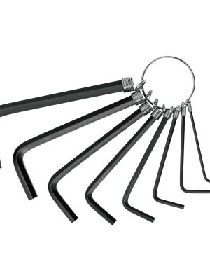 ALL-P8M.jpg 21851 - Juego de 8 llaves allen mm tipo llavero, punta hex, PRETUL