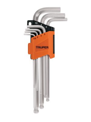 15548 - Juego 7 llaves allen largas mm punta bola con organizador