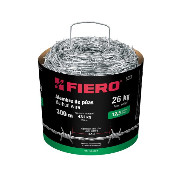 44885 - Rollo de alambre de púas 300m calibre 12.5, FIERO