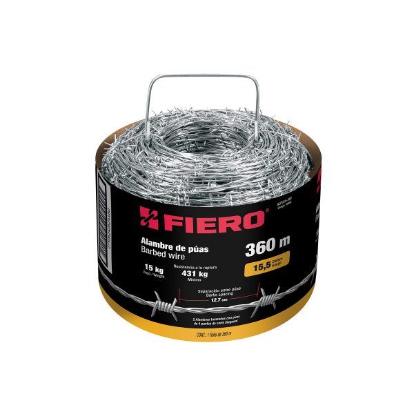 44888 - Rollo de alambre de púas 360m calibre 15.5, FIERO