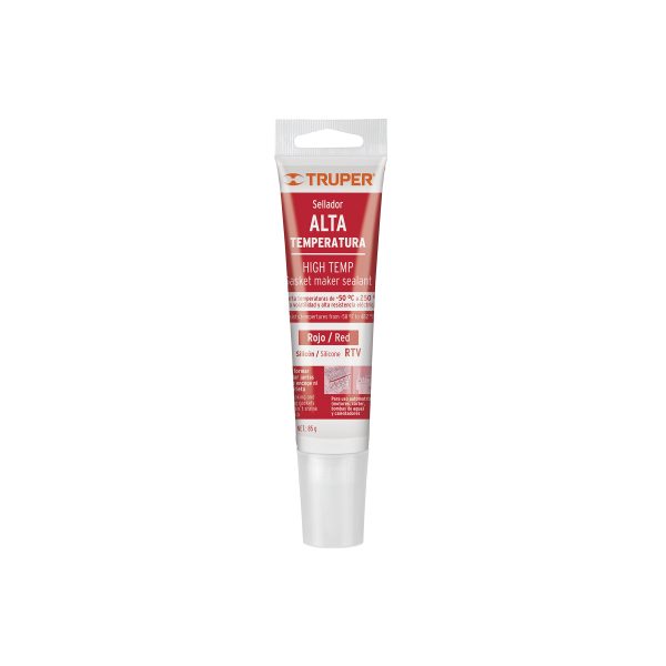 17566 - Sellador de silicón rojo para altas temperaturas, 85 g