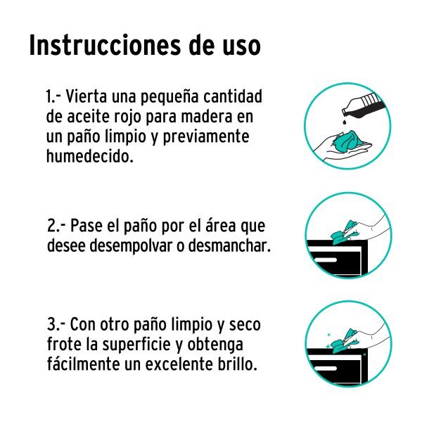 57070 - Aceite rojo para muebles, 240 ml, KLINTEK