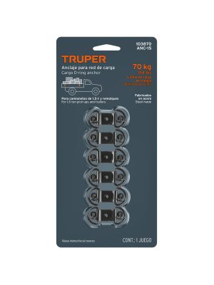 103870 - Blister con 12 anclajes para red de carga de 1.5 ton.