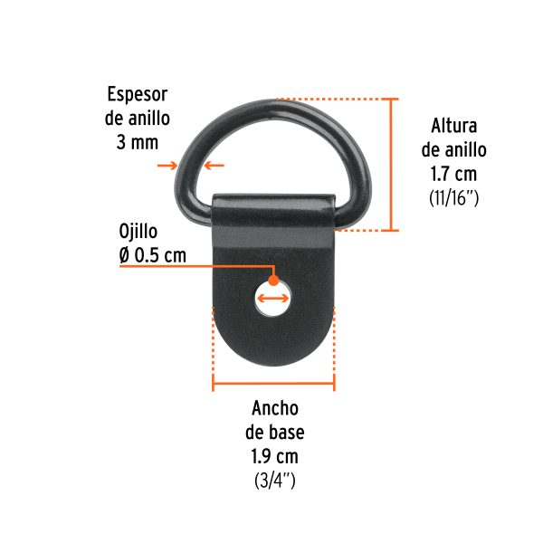 103870 - Blister con 12 anclajes para red de carga de 1.5 ton.