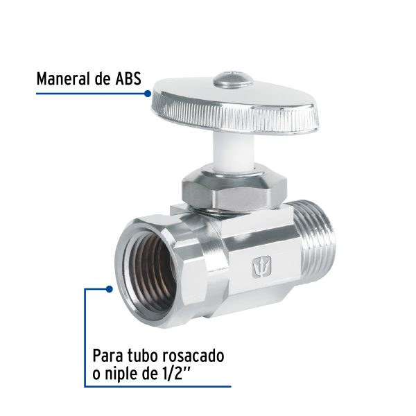 48029 - Llave angular de 1/2' recta de compresión, FOSET