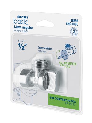 ANG-07BLE1.jpg 48286 - Llave angular de 1/2', 1/4 de vuelta, blíster, FOSET BASIC