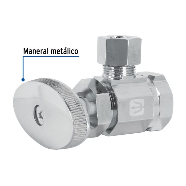 49118 - Llave angular de compresión robusta 1/2' x 3/8', Foset