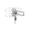 48115 - Antena aérea para TV HD, giratoria 360° con control, Volteck