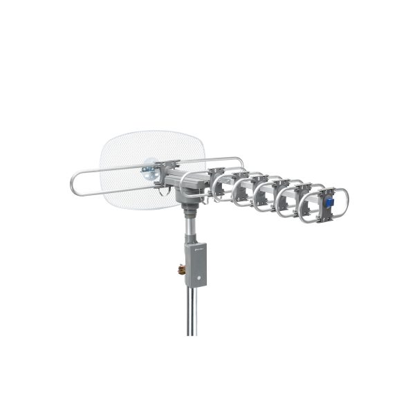 48114 - Antena aérea para TV HD, giratoria 360° con control y cable