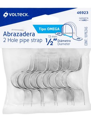 AO-1-2E1.jpg 46923 - Bolsa c/10 abrazaderas tipo omega 1/2' p/tubo pared delgada