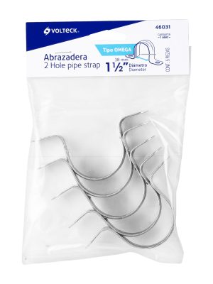 AO-112E1.jpg 46031 - Bolsa c/5 abrazaderas tipo omega 1-1/2' p/tubo pared delgada