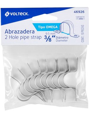 AO-3-8E1.jpg 46926 - Bolsa c/10 abrazaderas tipo omega 3/8' p/tubo pared delgada