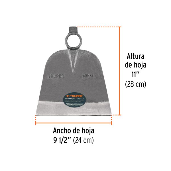 19981 - Azadón oreja y martillo No. 3 de 3.3 lb, sin mango, TRUPER