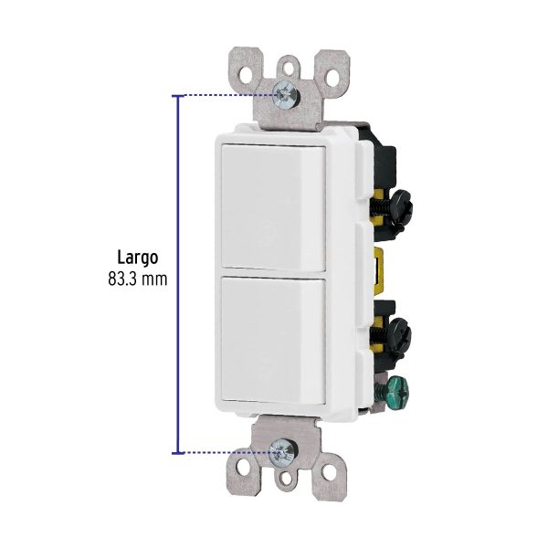 46006 - Interruptor dúplex, línea Classic, Volteck