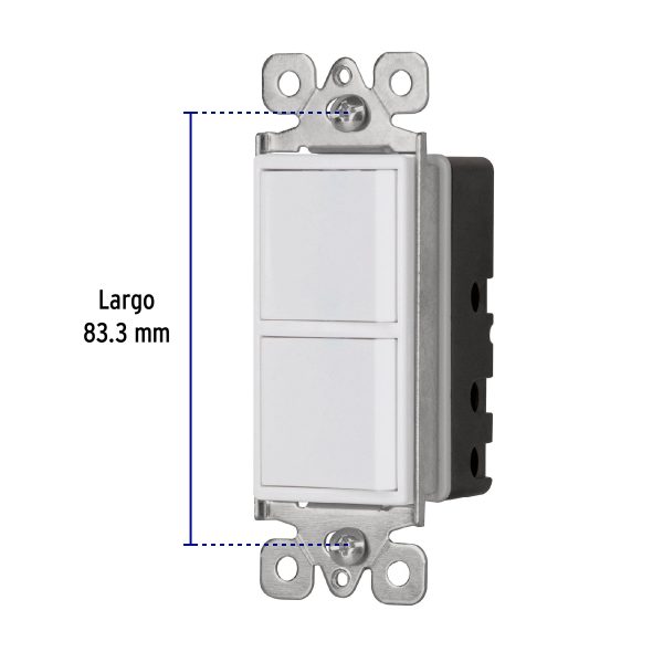 46337 - Interruptor dúplex, 1 sencillo y 1 de 3 vías, línea Classic