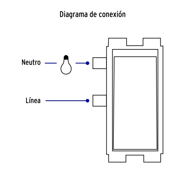 27228 - Interruptor sencillo, marfil, línea Volteck Basic